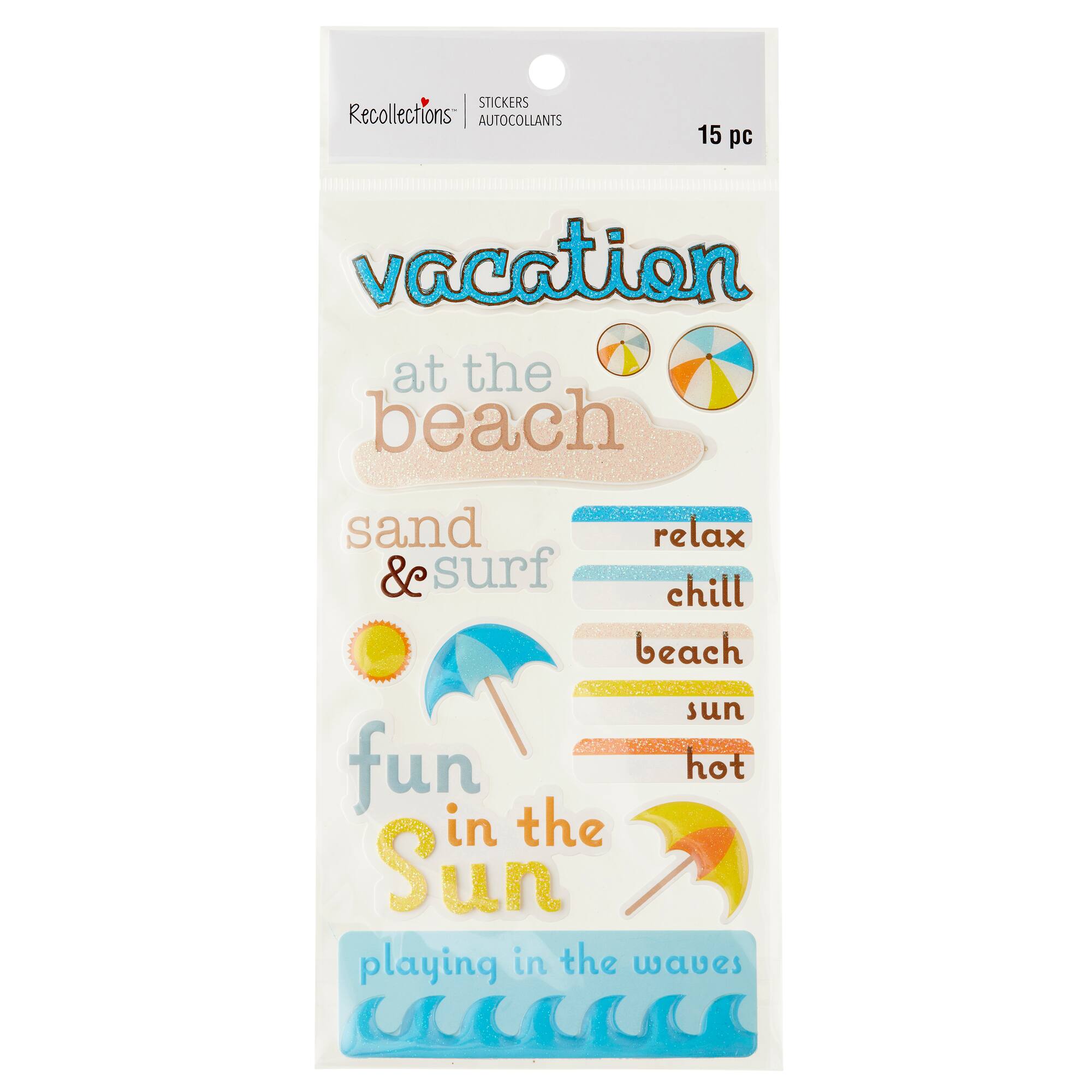 At the Beach Dimensional Stickers by Recollections™ Signature